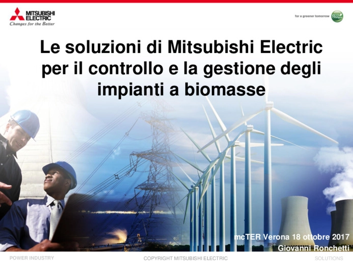 Le soluzioni di Mitsubishi Electric per il controllo e la gestione degli impianti a biomasse