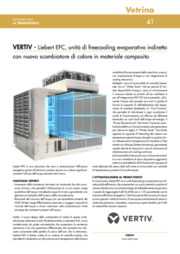 Liebert EFC, unità di freecooling evaporativo indiretto con nuovo scambiatore di calore in materiale composito