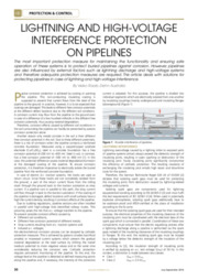 Lightning and high-voltage interference protection on pipelines