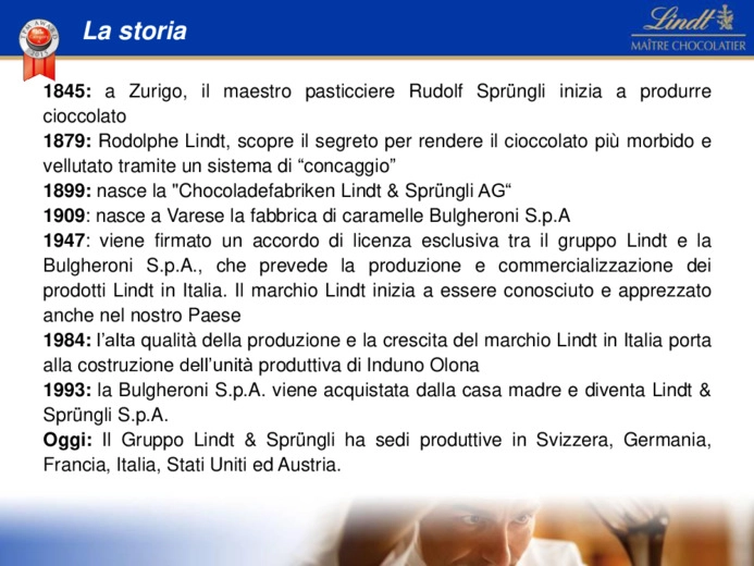 Lindt & Sprungli Italia: gestione manutenzione e magazzino 
