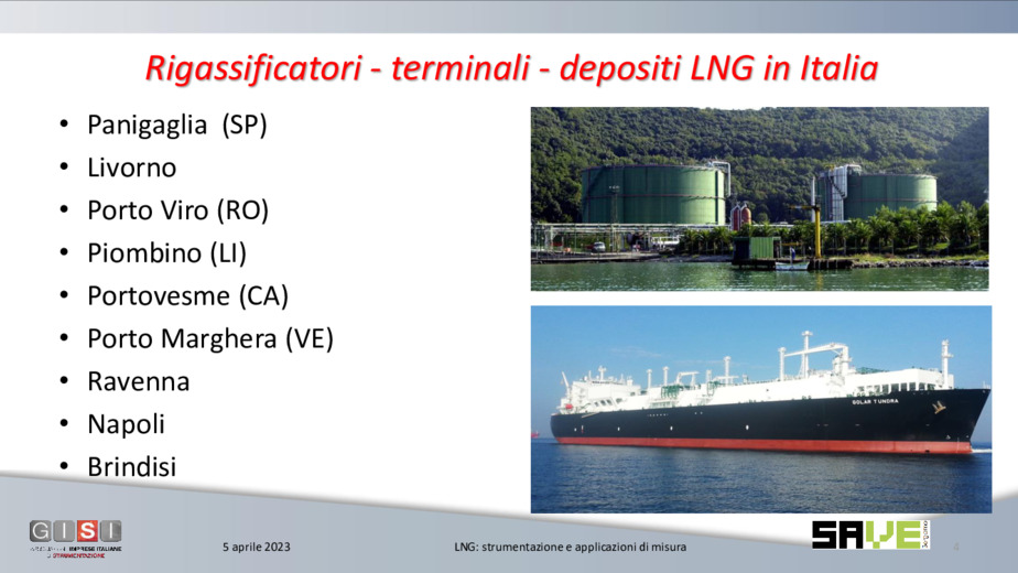 LNG : strumentazione e applicazioni di misura