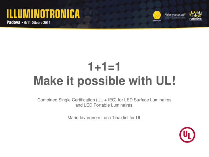 1+1=1 Make it possible with UL!