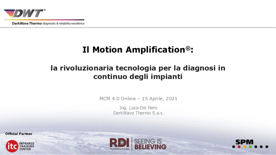 Motion Amplification e diagnosi degli impianti