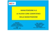 Manutenzione 4.0: la Nuova Core Competence della Manutenzione