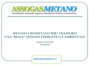 Metano e biometano per i trasporti - Una 