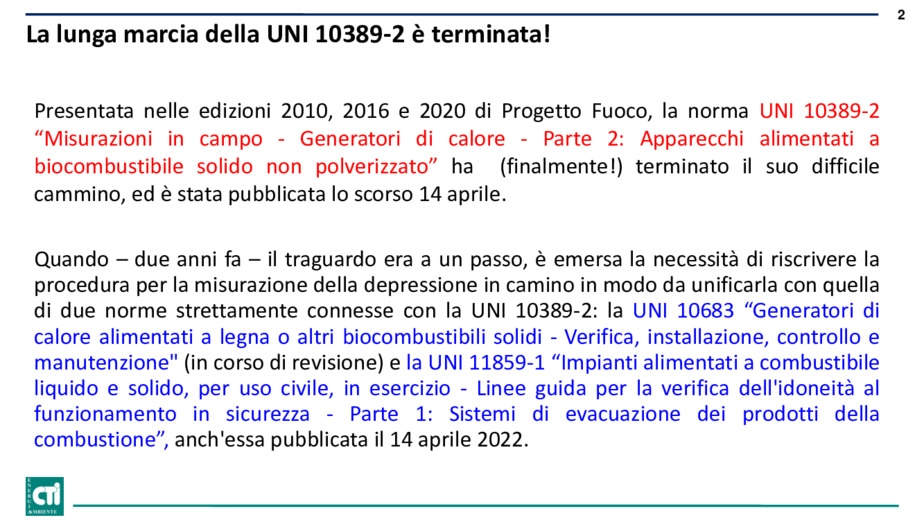 Norma UNI 10389-2: tiraggio, rendimento, emissioni a biomassa legnosa