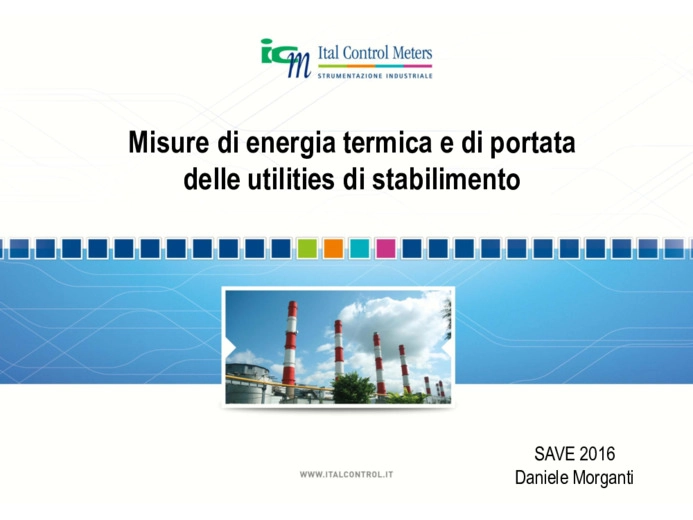 Misure di energia termica e di portata delle utilities di stabilimento