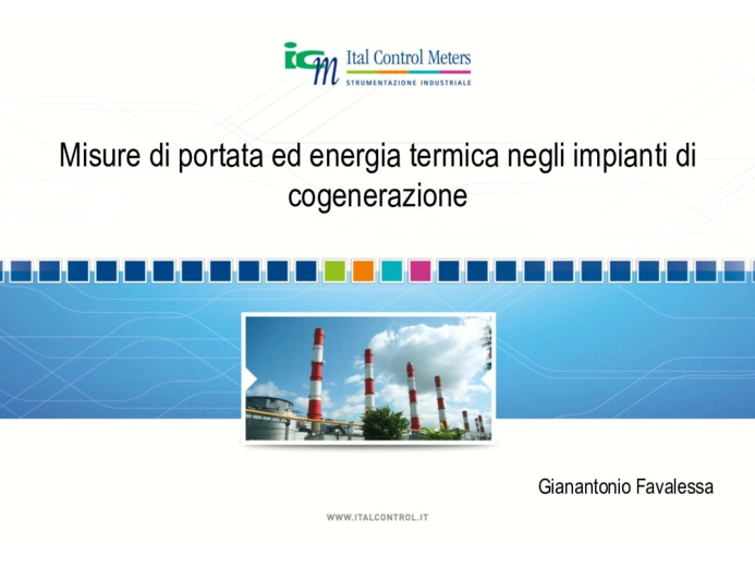 Misure di portata ed energia termica negli impianti di cogenerazione