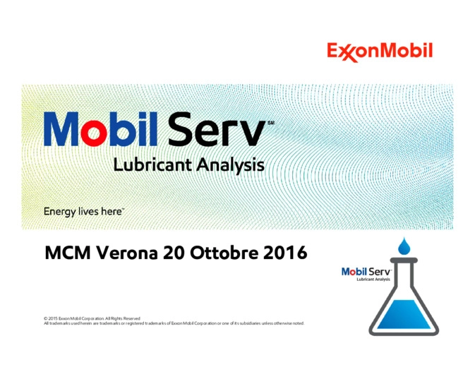 Mobil Serv Lubricant Analysis, il nuovo servizio della ExxonMobil di analisi dell'olio e monitoraggio dei macchinari