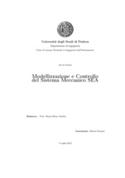 Modellizzazione e controllo del sistema meccanico SEA