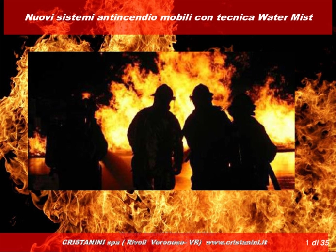 Nuovi sistemi mobili antincendio con tecnica Water Mist