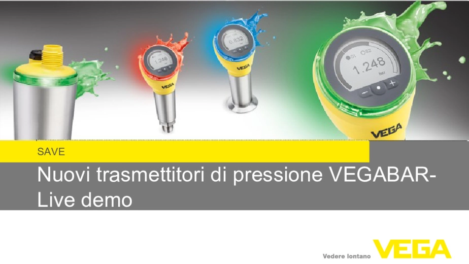Nuovi trasmettitori di pressione VEGABAR Demo live