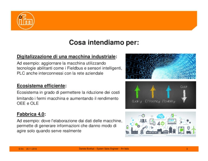 Oltre la digitalizzazione: la Fabbrica 4.0 come ecosistema efficiente (Daniele Bonifazi - IFM Electronic)