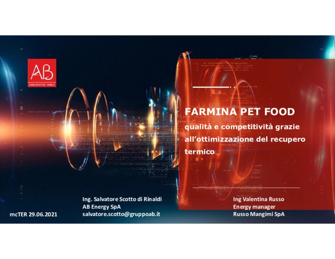 Ottimizzazione del recupero termico nel Pet Food: il caso Farmina