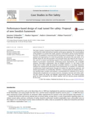 Performance-based design of road tunnel fire safety: Proposal of new Swedish framework