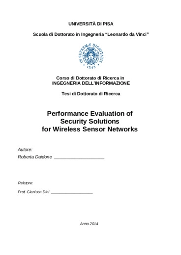 Performance evaluation of security solutions for wireless sensor networks