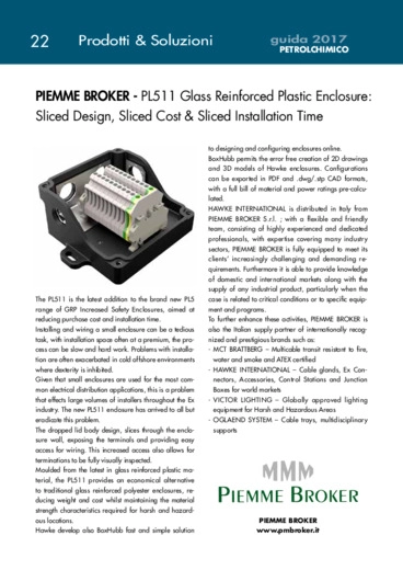 PL511 glass reinforced plastic enclosure: sliced design, sliced cost & sliced installation time