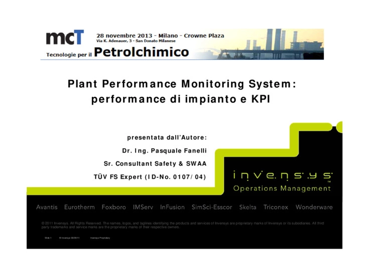 Plant Performance Monitoring System: performance di impianto e KPI