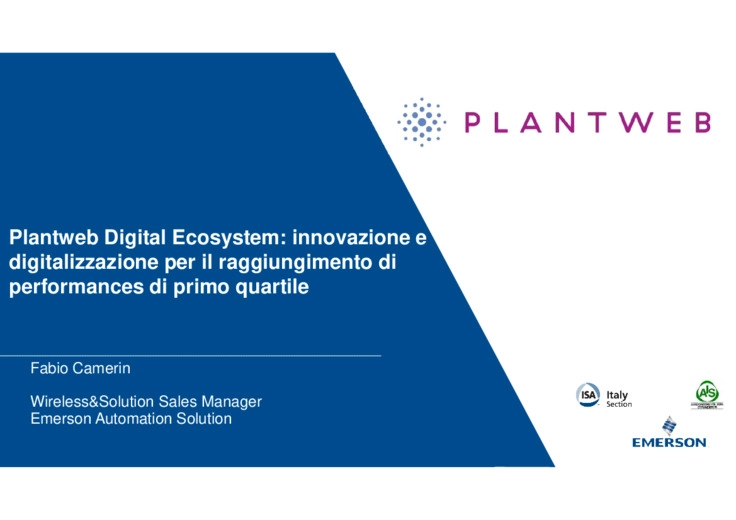 Plantweb Digital Ecosystem: innovazione e digitalizzazione per il raggiungimento di performances di primo quartile