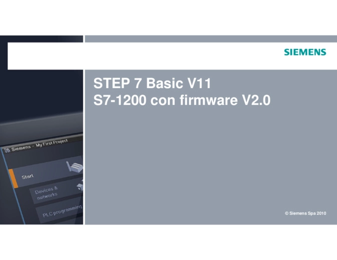 PLC STEP7 V11 e S7-1200 con nuove funzionalit