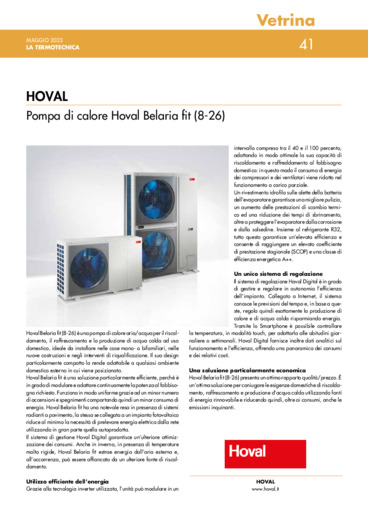 Pompa di calore Hoval Belaria fit (8-26)