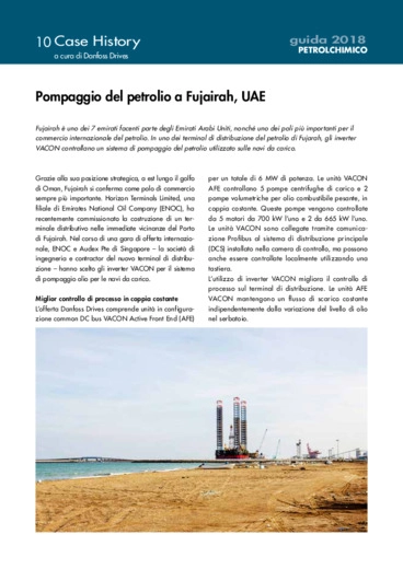 Pompaggio del petrolio a Fujairah, UAE