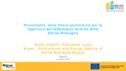 Potenzialità della filiera geotermica per la copertura del fabbisogno termico della Emilia-Romagna
