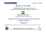 Principali risultati nella stima dei potenziali di biomassa in Regione Lombardia