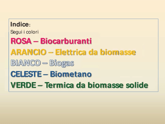 Produzione elettrica e termica con biomasse, biogas, biometano, biocarburanti