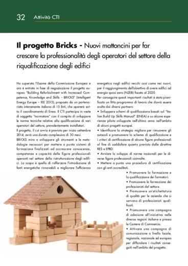 Progetto Bricks - Nuovi mattoncini per far crescere la professionalit nel settore della riqualificazione degli edifici