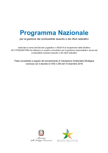Programma Nazionale per la gestione del combustibile esaurito e dei rifiuti radioattivi