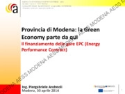 Efficienza energetica, Energia elettrica, Green Economy