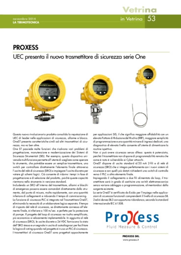 PROXESS. UEC presenta il nuovo trasmettitore di sicurezza serie One