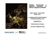 Pubblica illuminazione e risparmio energetico: le attività in Regione Lombardia