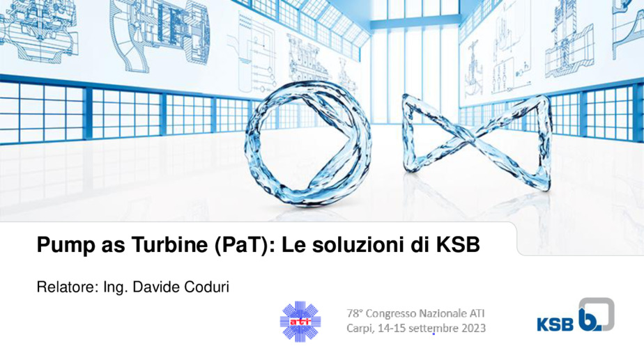 Pump as Turbine (PaT): Le soluzioni di KSB