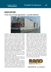 RAND ELECTRIC. Oil & Gas e Power generation: i prodotti dedicati