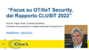 Automazione industriale, Cyber security, Internet of things, OT