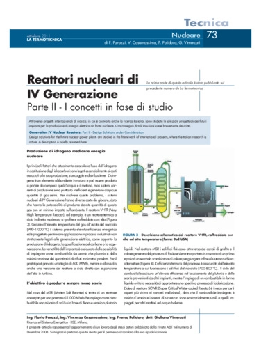 Reattori nucleari di IV Generazione Parte II - I concetti in fase di studio