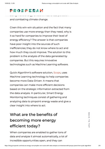 Reduce energy consumption and costs with Data Analysis: An interview with Jacopo Piana from Quick Algorithm