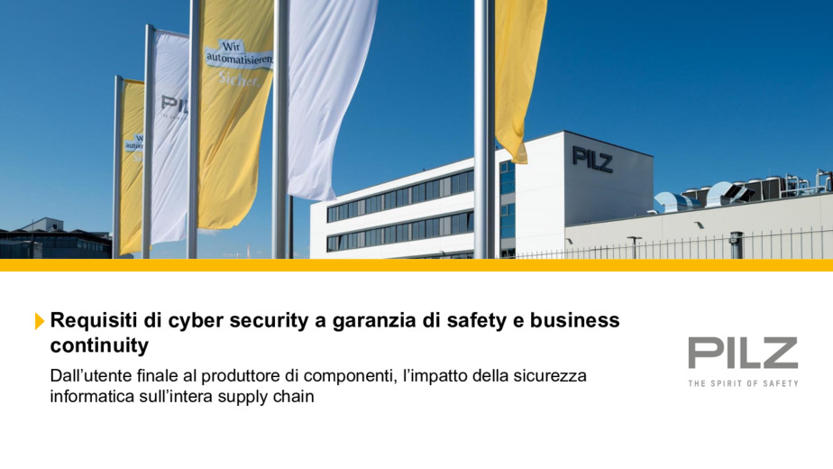 Requisiti di cyber security a garanzia di safety e business continuity