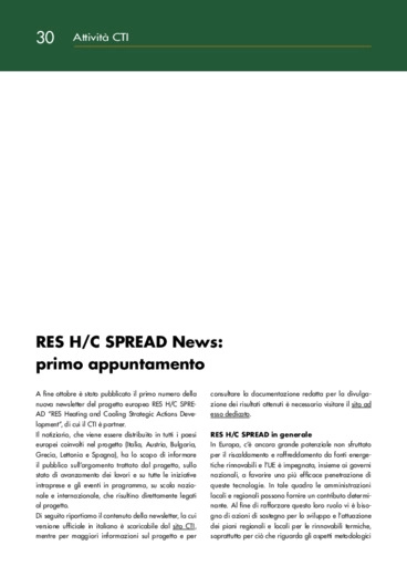 RES H/C SPREAD News: primo appuntamento