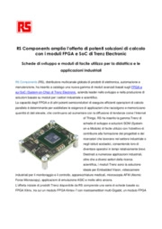 RS Components amplia l'offerta di potenti soluzioni di calcolo con i moduli FPGA e SoC di Trenz Electronic