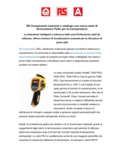 RS Components inserisce a catalogo una nuova serie di termocamere Fluke per la manutenzione