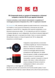 RS Components lancia un sensore di temperatura a infrarossi compatto a marchio RS Pro per apparati industriali