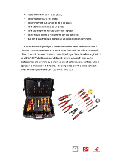RS Components presenta una serie completa di kit di utensili a marchio RS Pro
