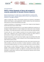 SACE e Intesa Sanpaolo al fianco di Società Chimica Assemini: nuovo impianto di elettrolisi per la produzione e lo stoccaggio di idrogeno