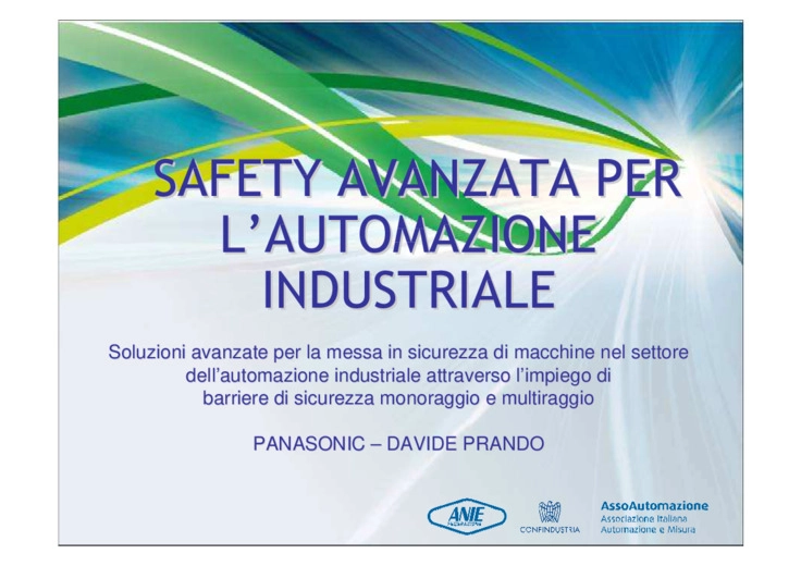 Safety avanzata per l'automazione industriale