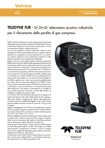 Si124-LD: telecamera acustica industriale per il rilevamento delle perdite di