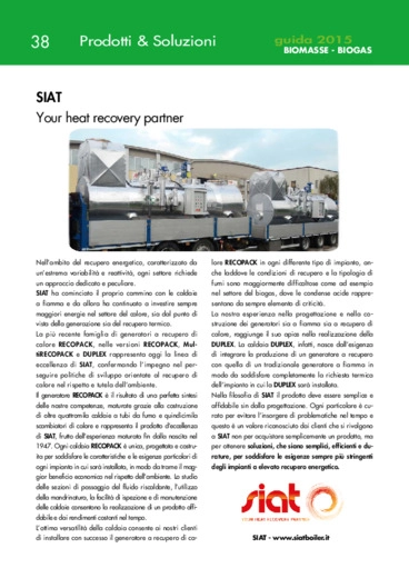 SIAT. Your heat recovery partner