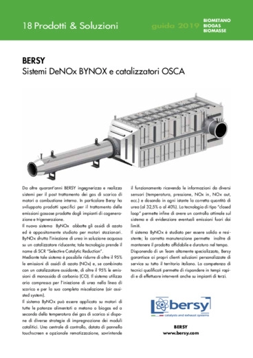 Sistemi DeNOx BYNOX e catalizzatori OSCA
